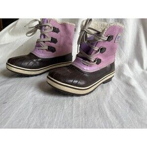 Sorel girls big kid size 2 tivoli pink purple thermal winter boots